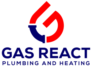 Gas React Heating and Plumbing Logo